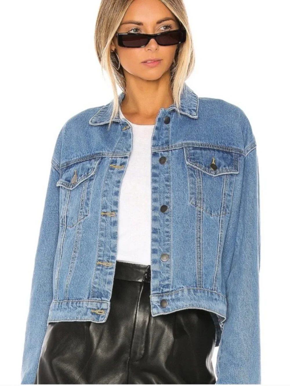 Superdown Raya Rhinestone Fringe Denim Jacket - Picture 2 of 7